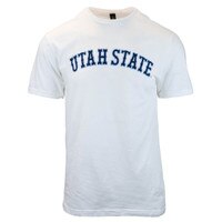 Utah State powder blue outline jersey throwback t-shirt white